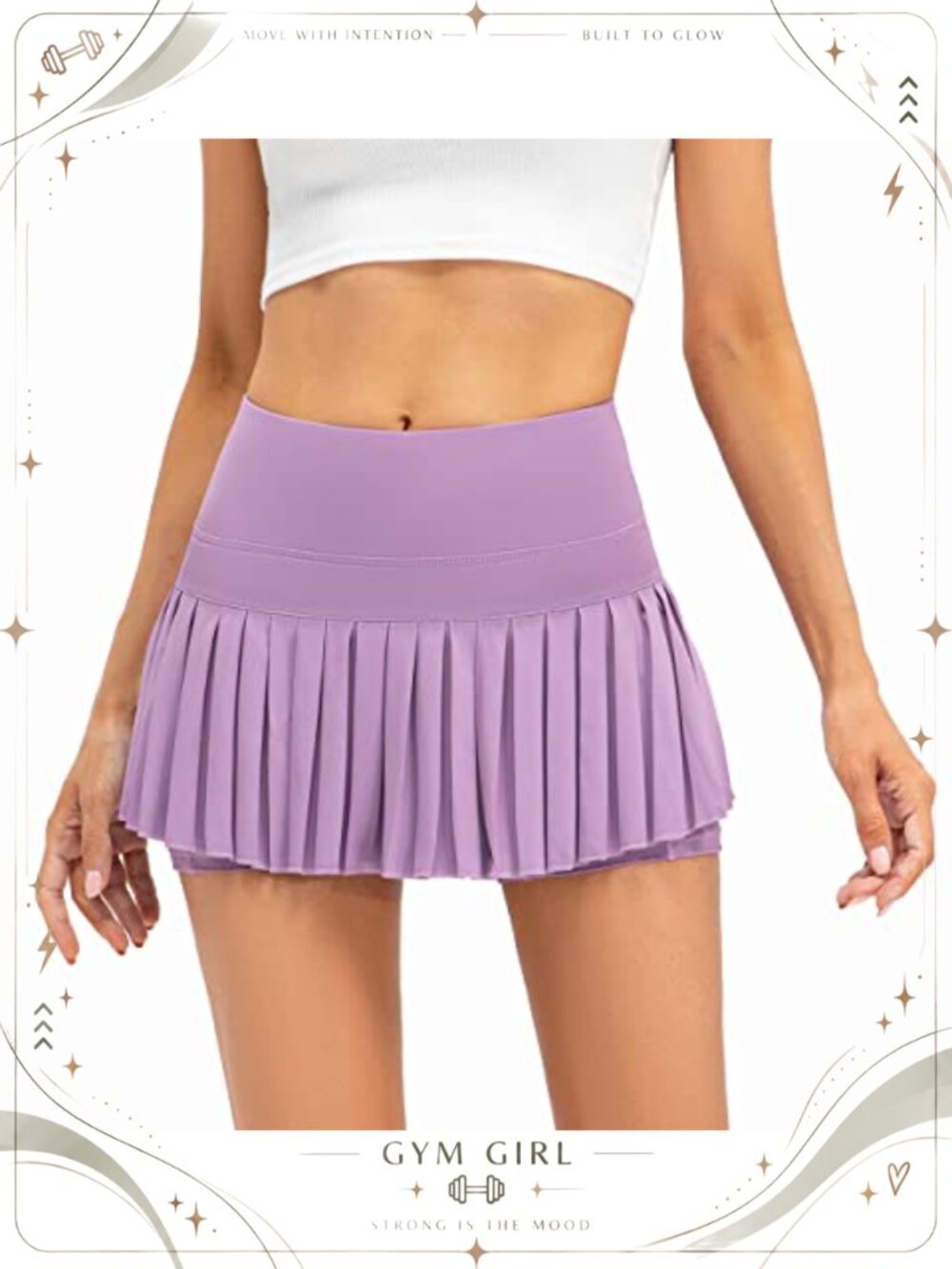 Pleated Tennis Skort High Waisted Athletic Mini Skirt Built-in Shorts Pockets